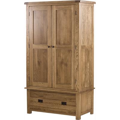 Sherwood Dark Solid Oak 1 Drawer Wardrobe
